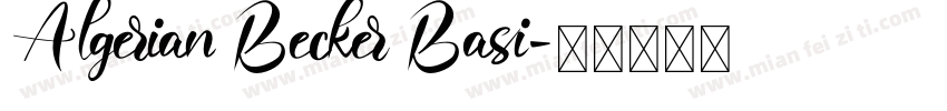 Algerian Becker Basi字体转换